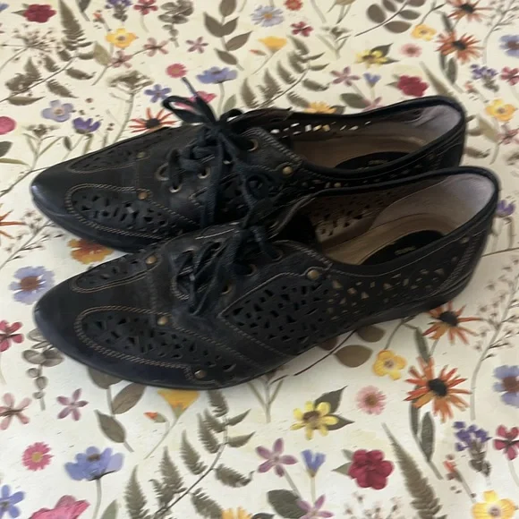 Bocage Paris leather pointed toe lace up rare shoes size 40 - Picture 4 of 13